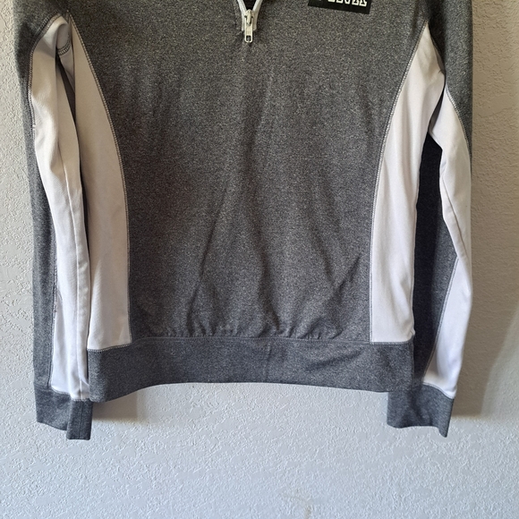 Pink Victoria's Secret Gray Ultimate Half Zip up sweatshirt - Picture 3 of 5